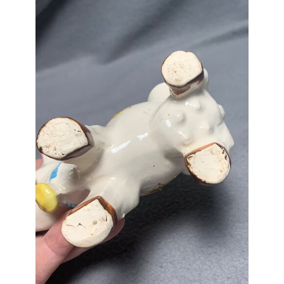 Vintage Cow-Shaped Creamer with Floral Design & "Cream" Label - Picture 6 of 11